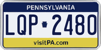 PA license plate LQP2480