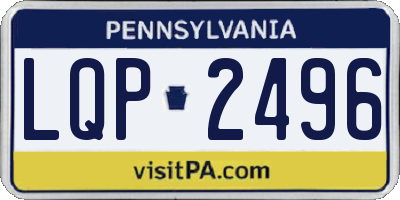 PA license plate LQP2496