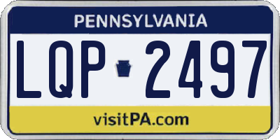 PA license plate LQP2497
