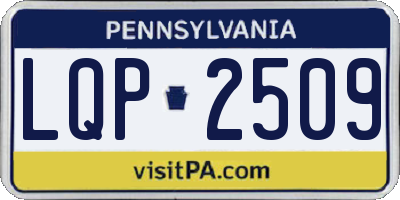 PA license plate LQP2509