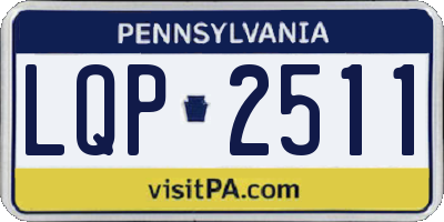 PA license plate LQP2511