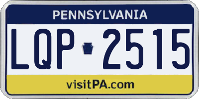 PA license plate LQP2515