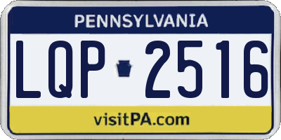 PA license plate LQP2516