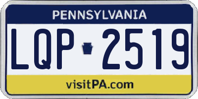 PA license plate LQP2519