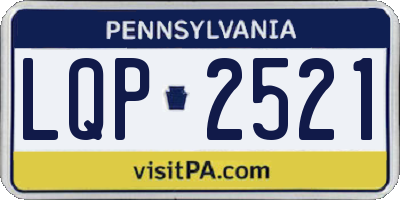 PA license plate LQP2521