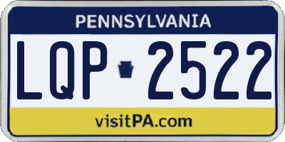 PA license plate LQP2522