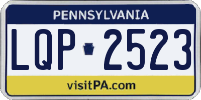 PA license plate LQP2523