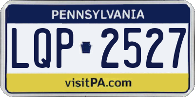 PA license plate LQP2527