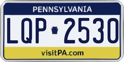 PA license plate LQP2530