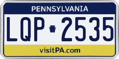 PA license plate LQP2535
