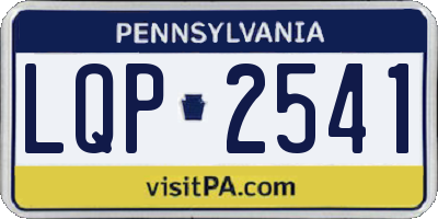 PA license plate LQP2541