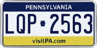 PA license plate LQP2563
