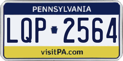 PA license plate LQP2564