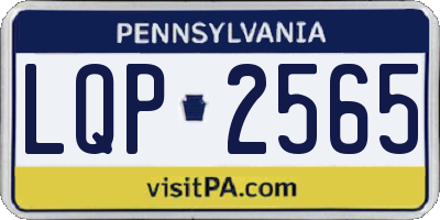 PA license plate LQP2565