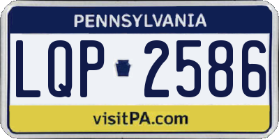 PA license plate LQP2586