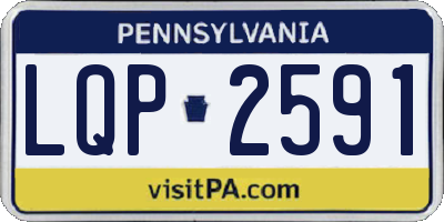 PA license plate LQP2591