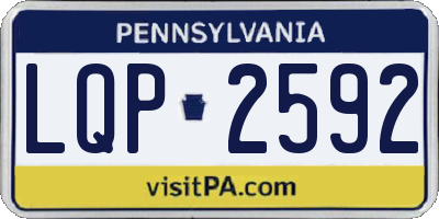 PA license plate LQP2592