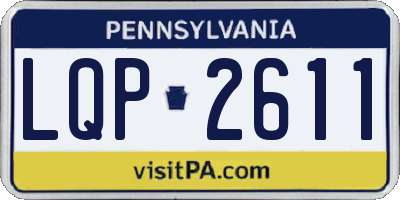 PA license plate LQP2611