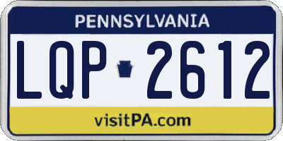 PA license plate LQP2612