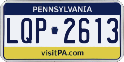 PA license plate LQP2613
