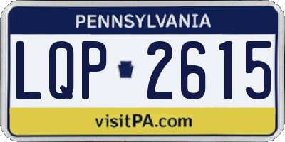PA license plate LQP2615