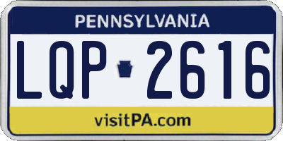 PA license plate LQP2616