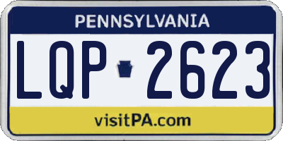 PA license plate LQP2623