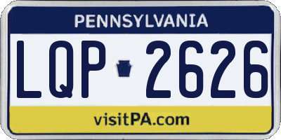 PA license plate LQP2626