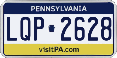 PA license plate LQP2628
