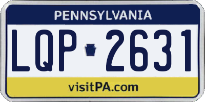 PA license plate LQP2631