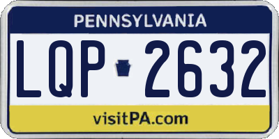 PA license plate LQP2632