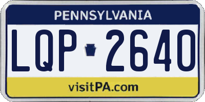 PA license plate LQP2640