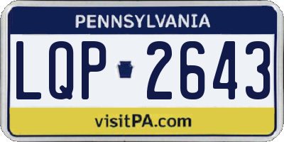 PA license plate LQP2643