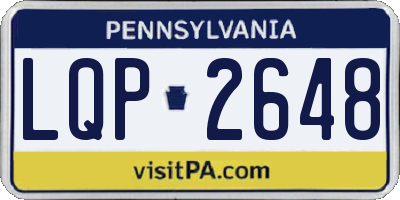 PA license plate LQP2648