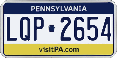 PA license plate LQP2654