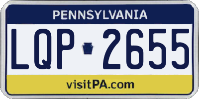 PA license plate LQP2655