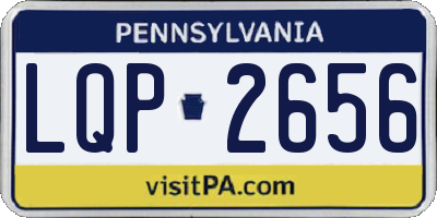 PA license plate LQP2656