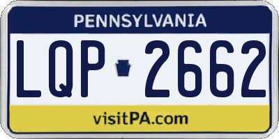 PA license plate LQP2662