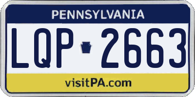 PA license plate LQP2663