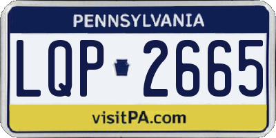 PA license plate LQP2665