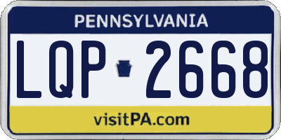 PA license plate LQP2668