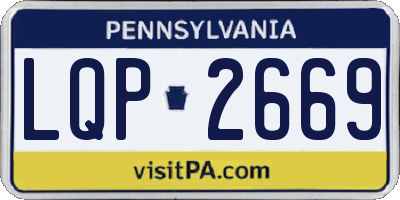 PA license plate LQP2669