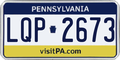 PA license plate LQP2673