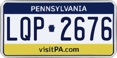 PA license plate LQP2676