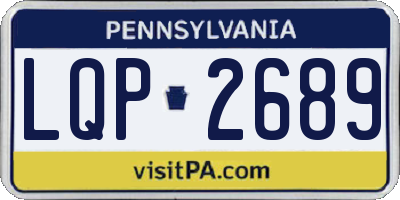 PA license plate LQP2689