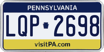 PA license plate LQP2698