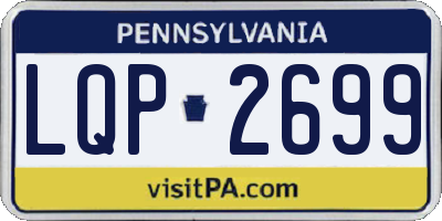 PA license plate LQP2699