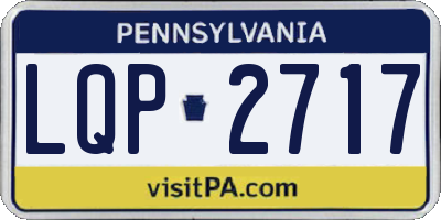 PA license plate LQP2717