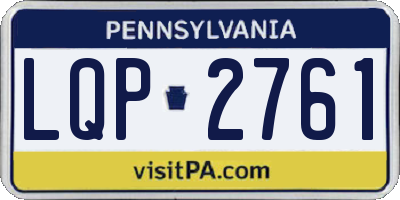 PA license plate LQP2761