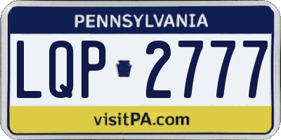 PA license plate LQP2777